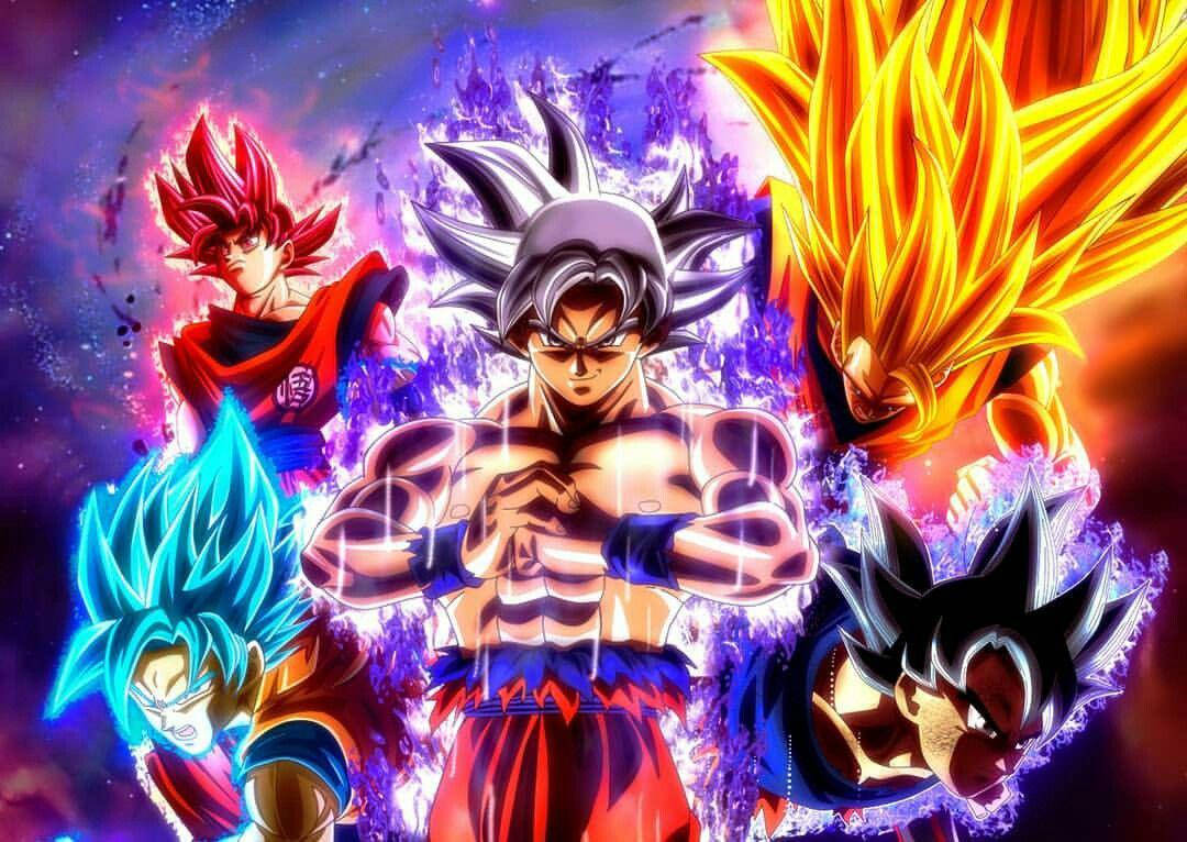 Collage Of Goku Ultra Instinct Background