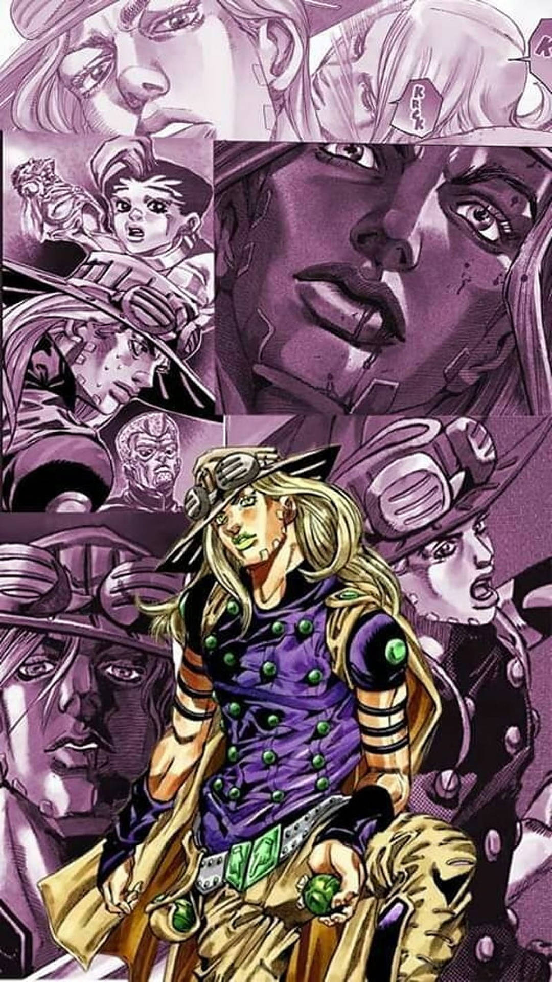 Collage Of Gyro Zeppeli Background