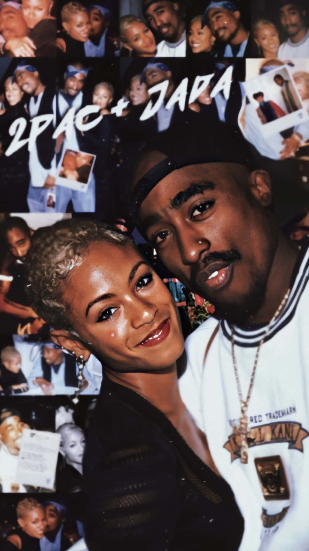 Collage Of Jada And Tupac Iphone Background