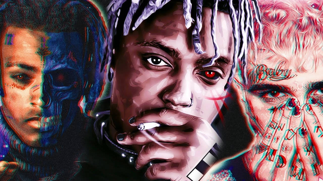 Collage Of Juice Wrld Cartoon Expressions