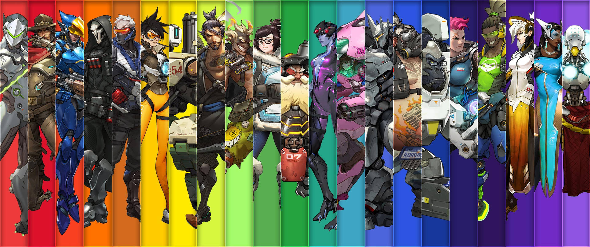 Collage Of Overwatch 2 Characters Background