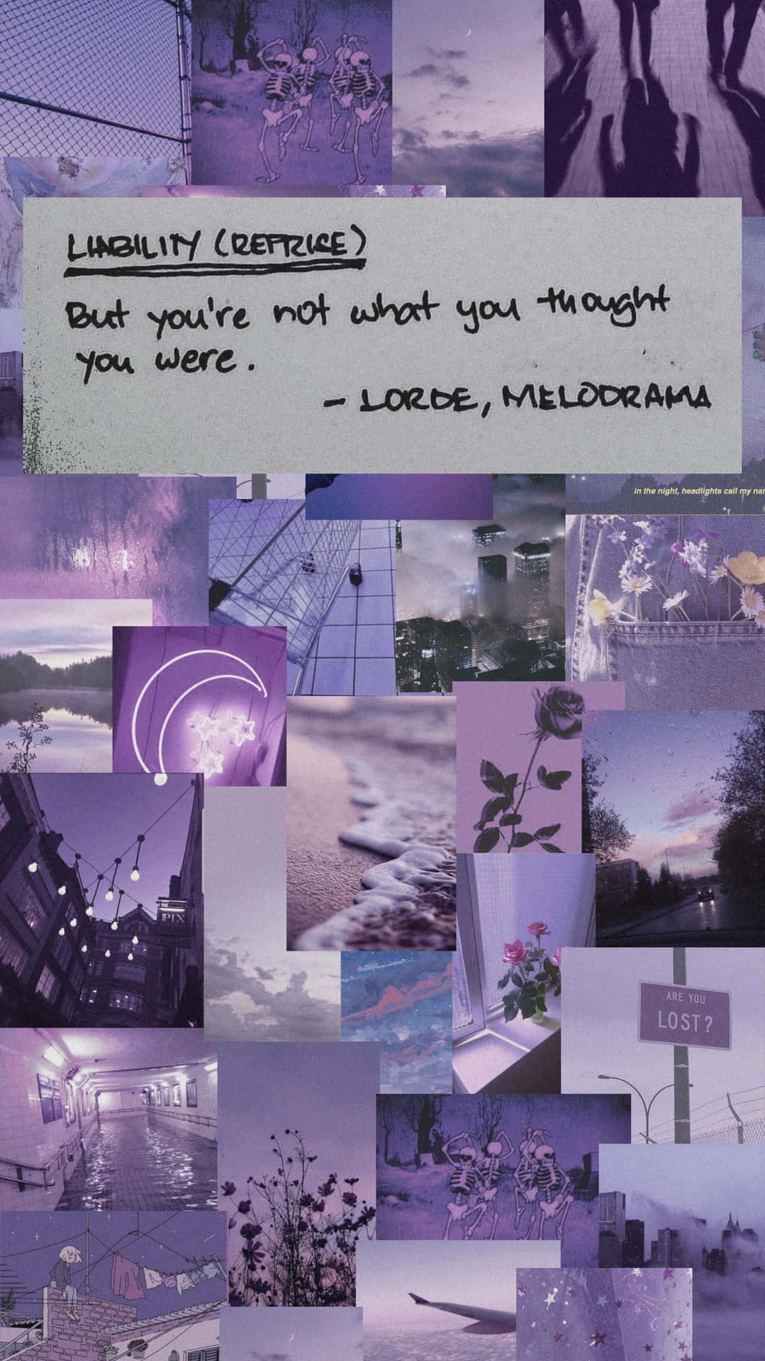 Collage Of Purple Aesthetic Art Background