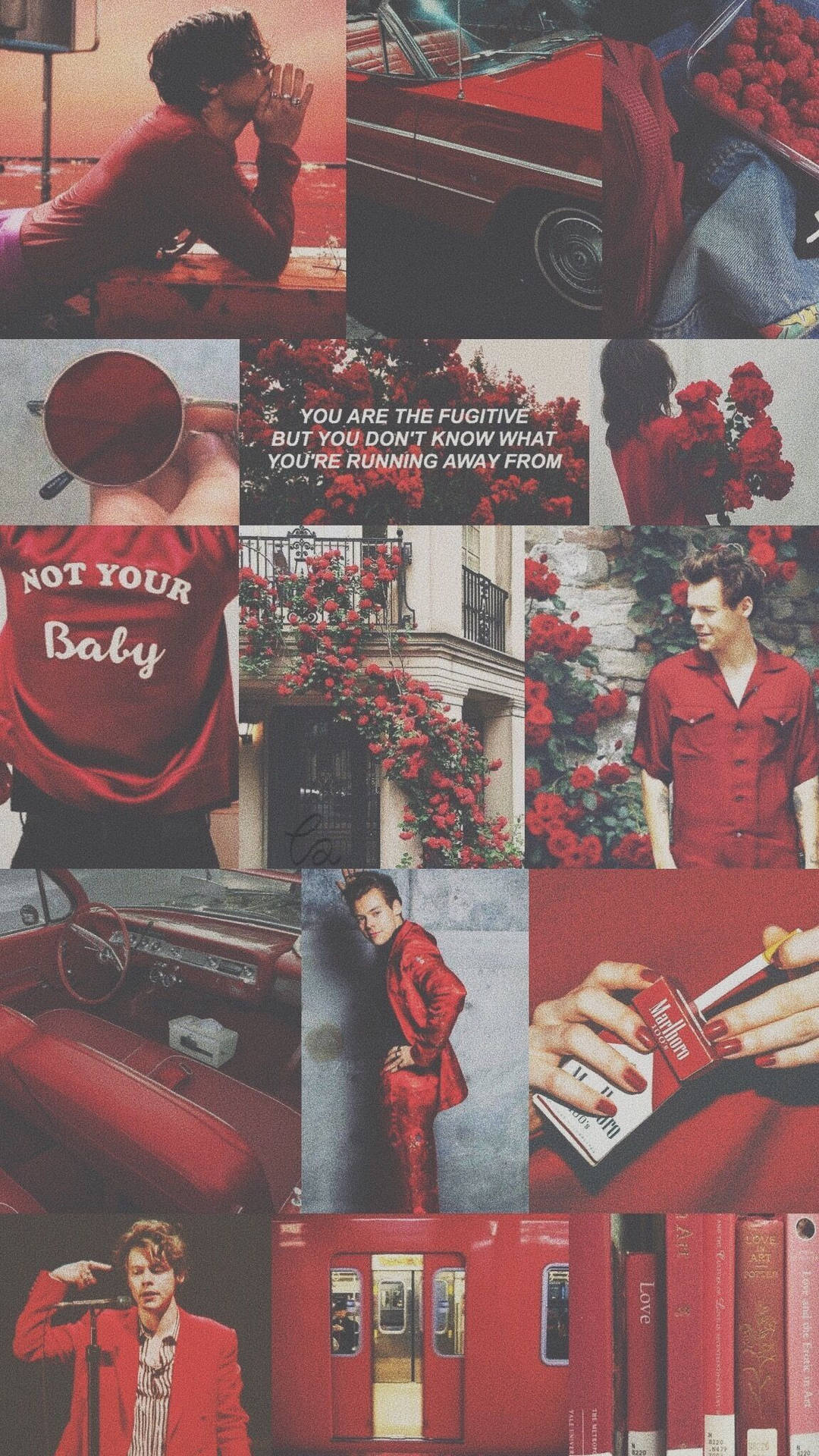 Collage Photo Of Harry Style Aesthetic Background