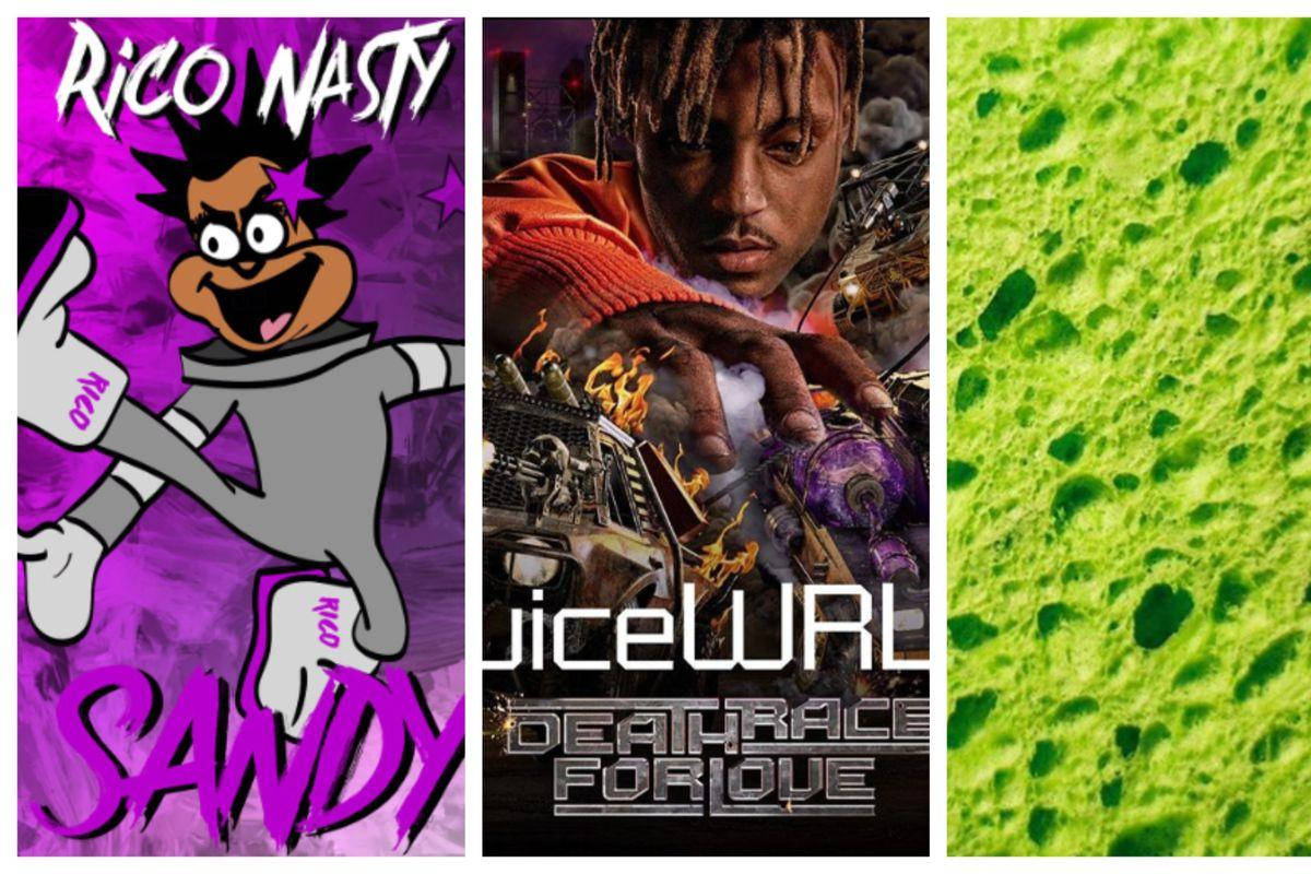 Collage Poster Of Juice Wrld Cartoon Background