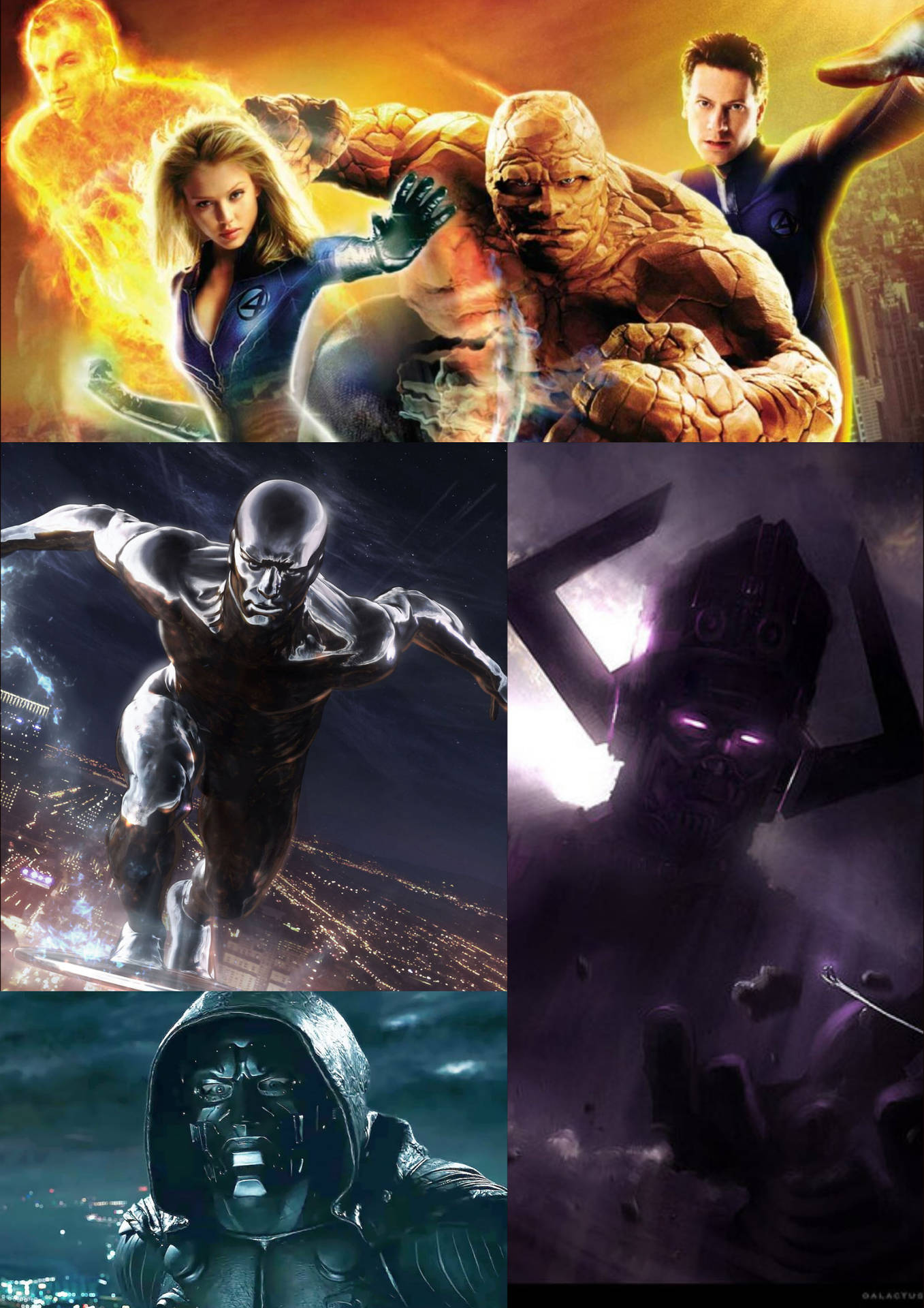 Collage Silver Surfer Fictional Character Michael Chiklis Background