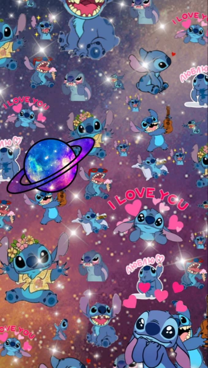 Collage Stitch Galaxy Background