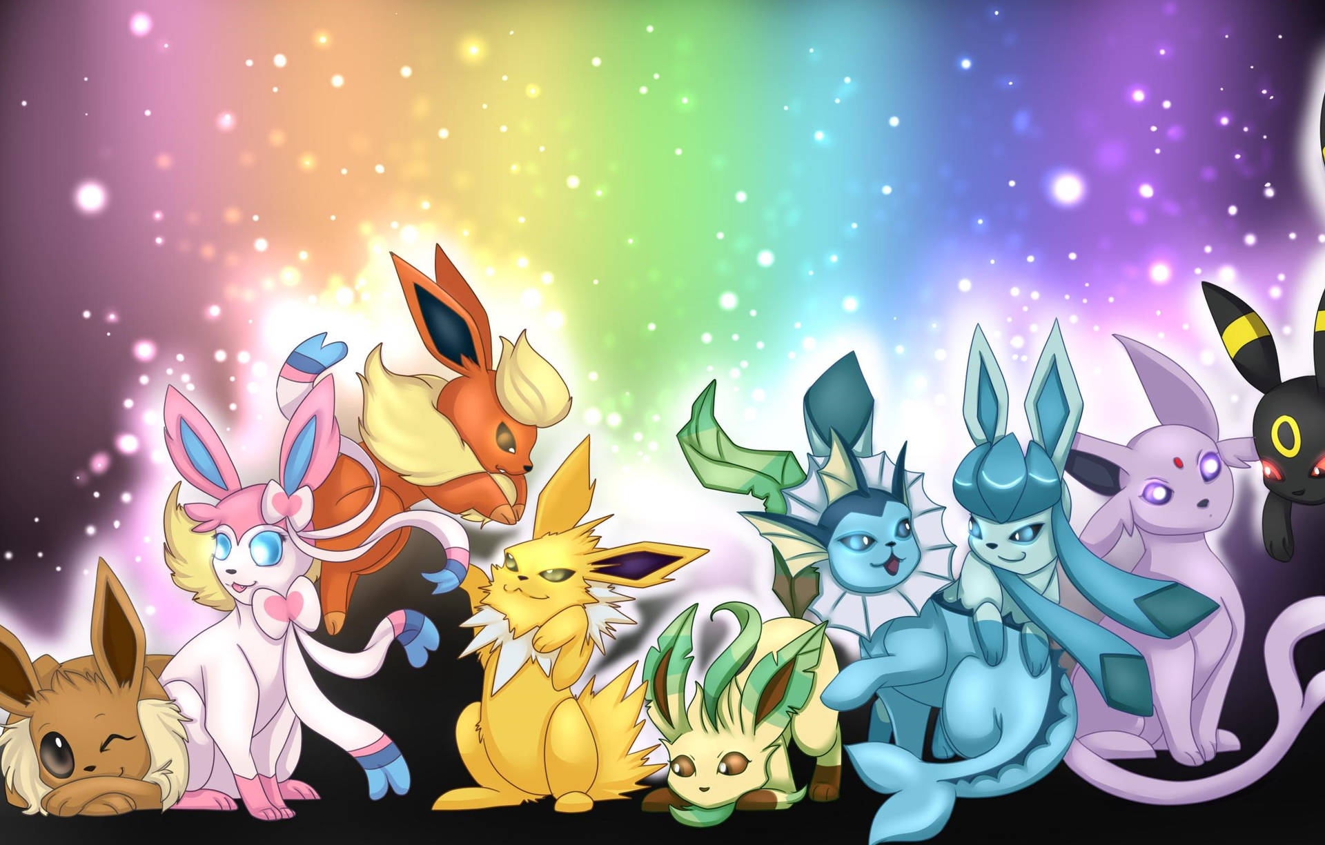 Collect All 8 Adorable Eeveelutions! Background