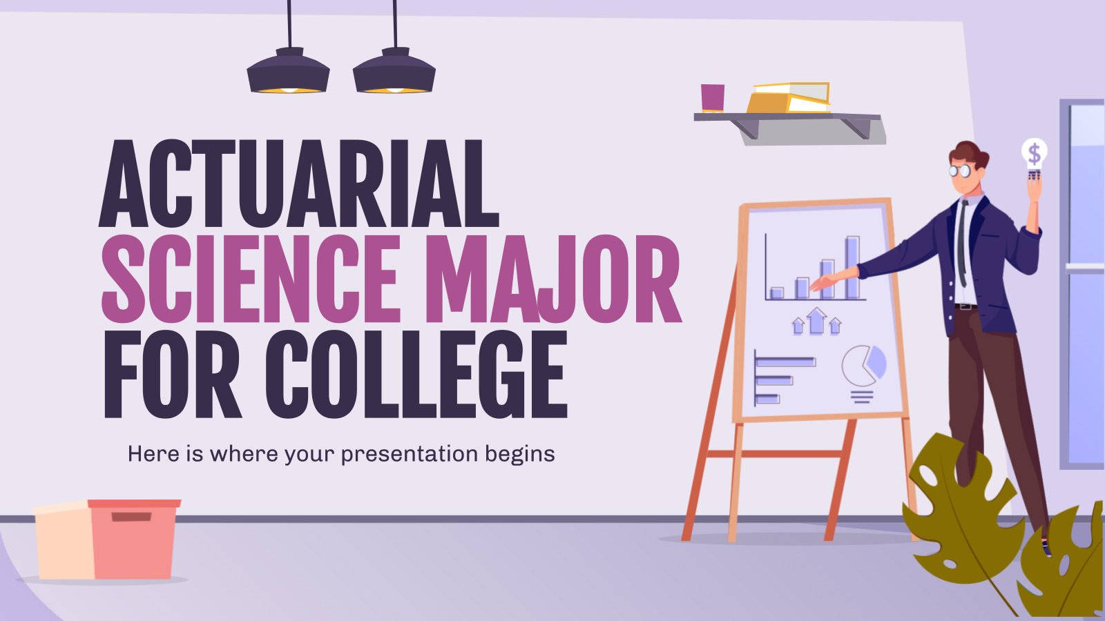 College Major In Actuary Science Vector Illustration Background