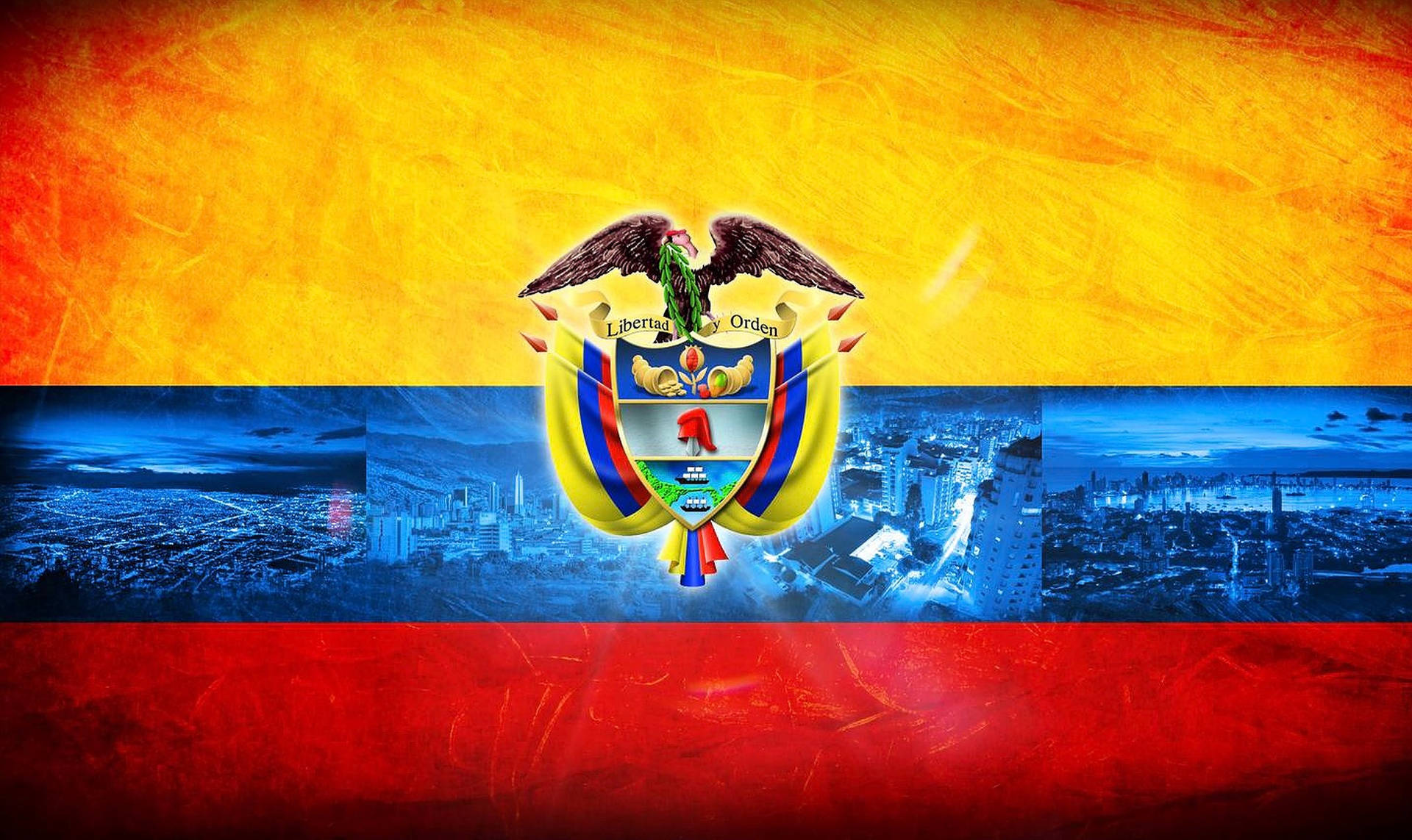 Colombia Coat Of Arms Logo Background