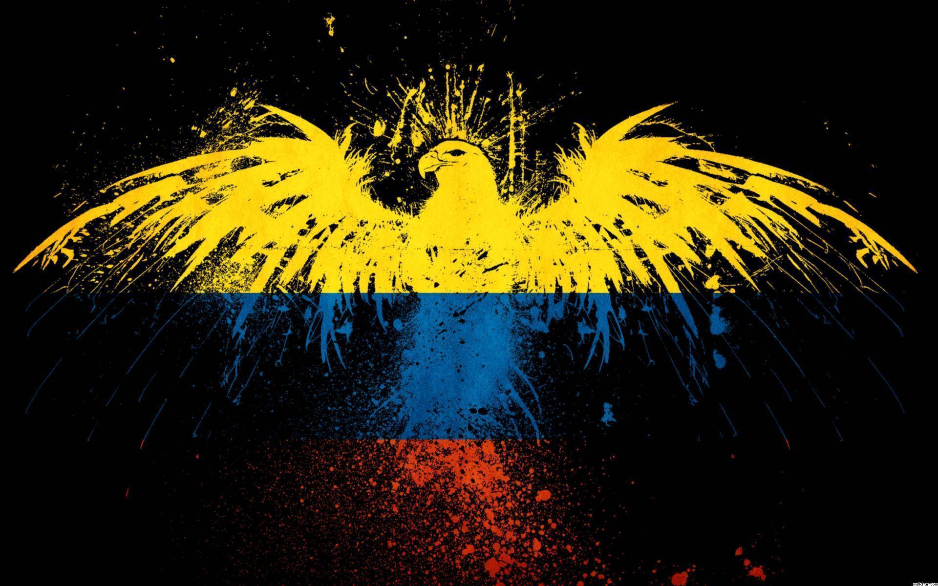 Colombia Flag Fan Art Background