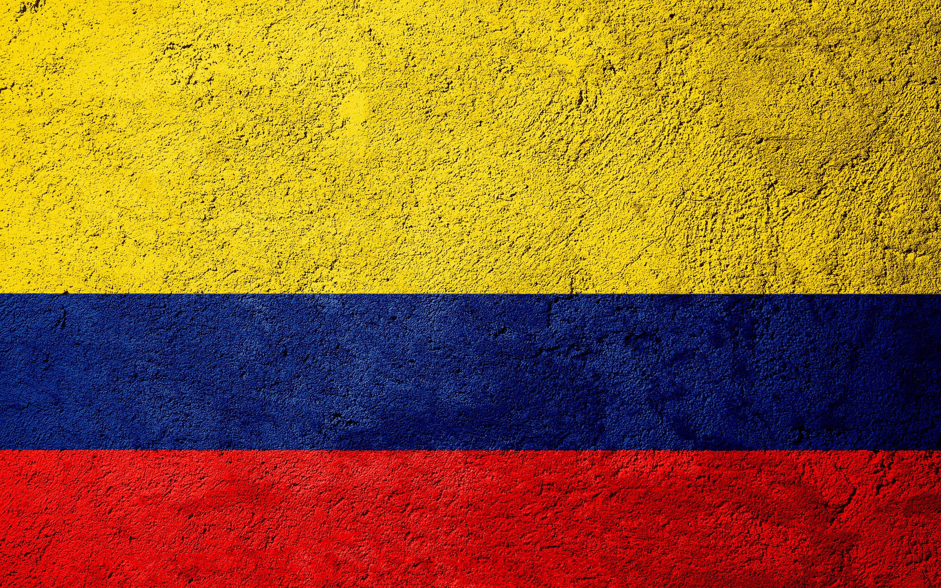 Colombia Flag On Concrete