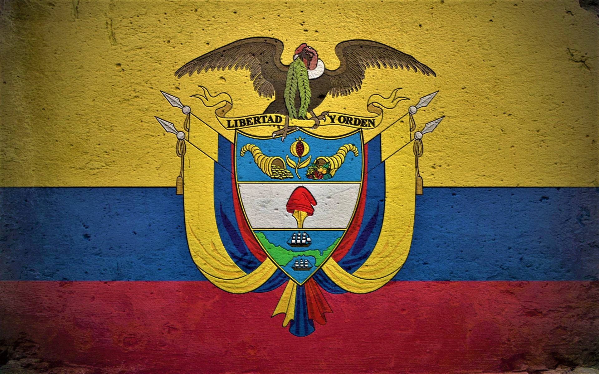 Colombia Flag Shield Symbol