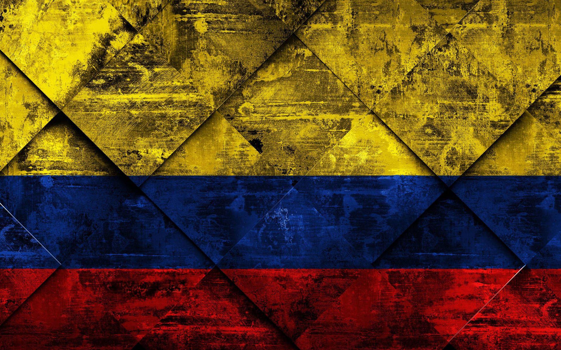 Colombia Flag Smoke Stain Art Background