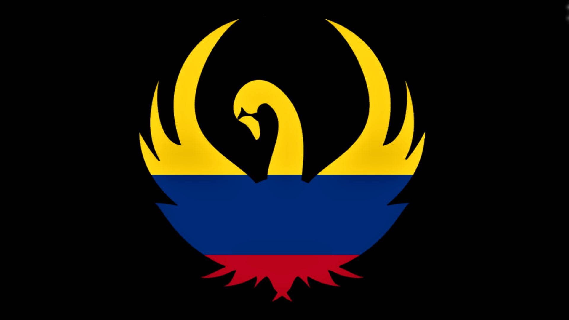 Colombia Flag Swan Art Background