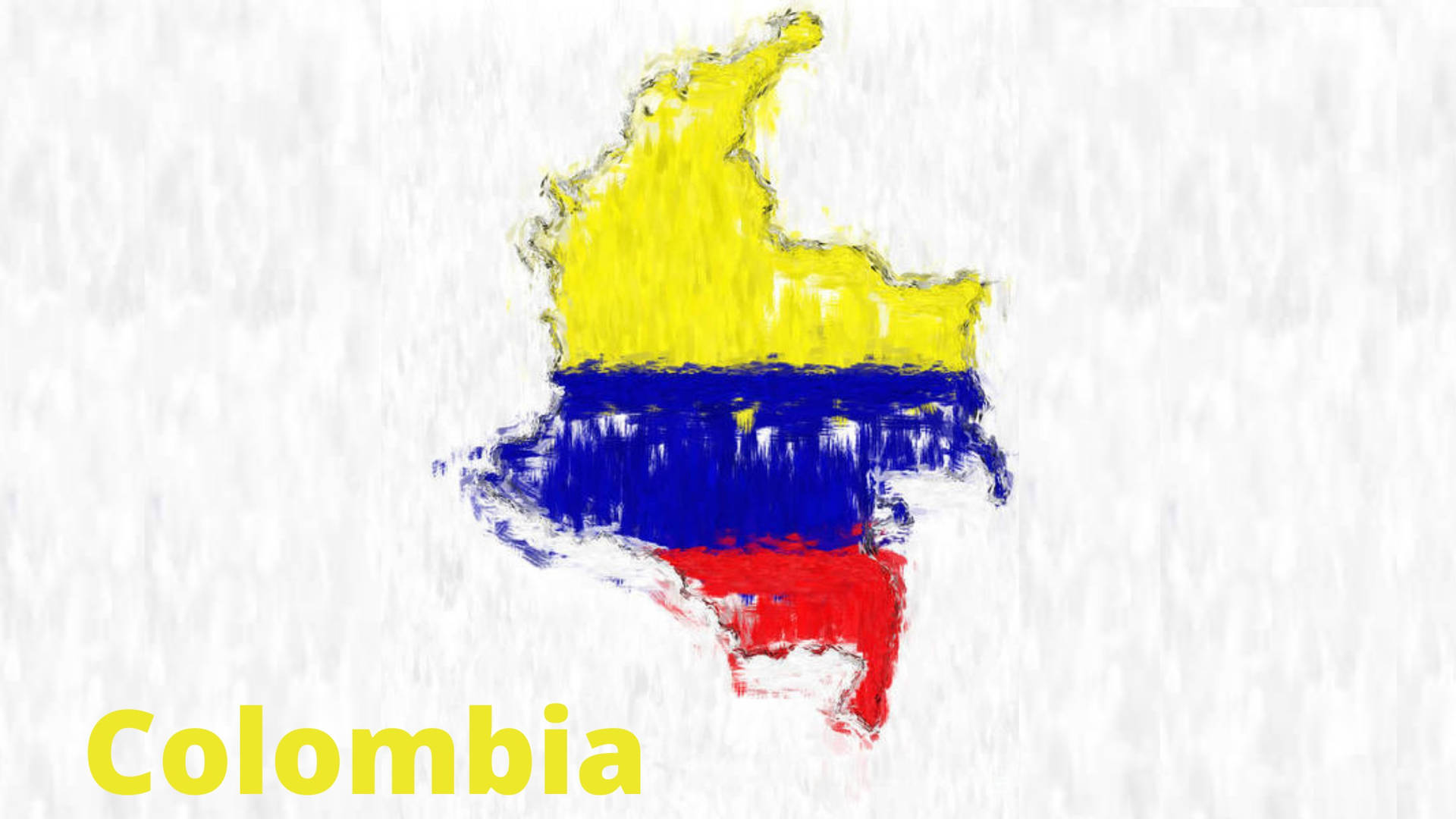 Colombia Flag Watercolor Art Background