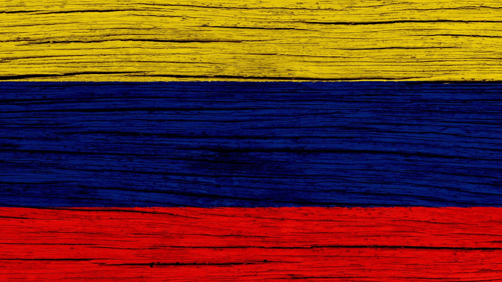 Colombia Flag Wood Paint Background