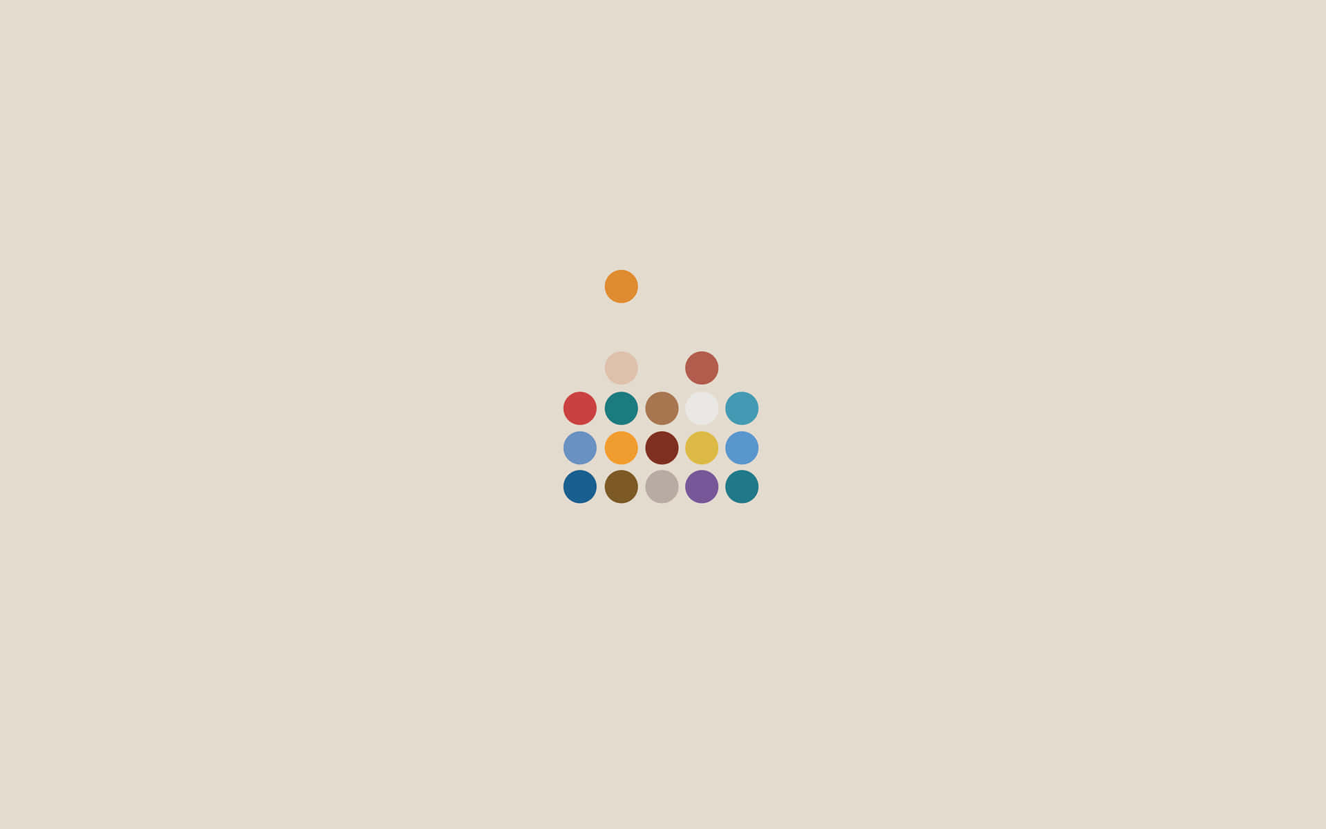 Color Circles On Soft Beige Minimal Background Background