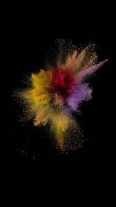 Color Explosion Iphone Ios 10 Black Background