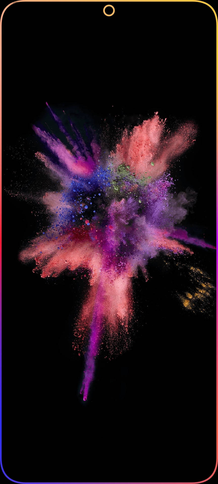 Color Explosion Middle Punch Hole Background