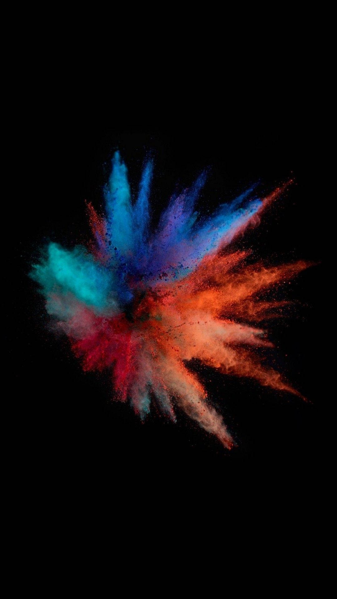 Color Iphone Colorful Powder Splash Background