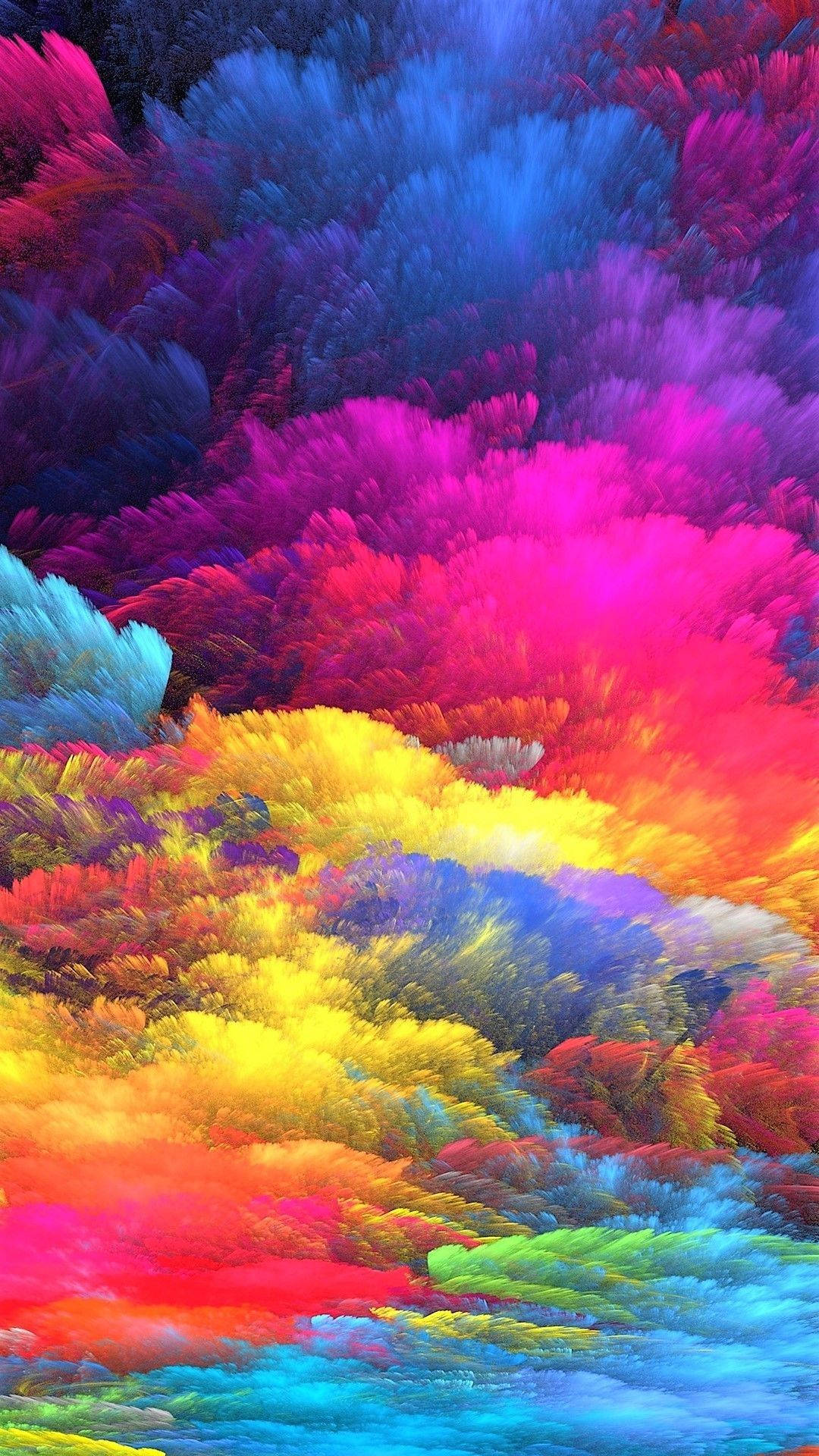 Color Iphone Rainbow Clouds Background