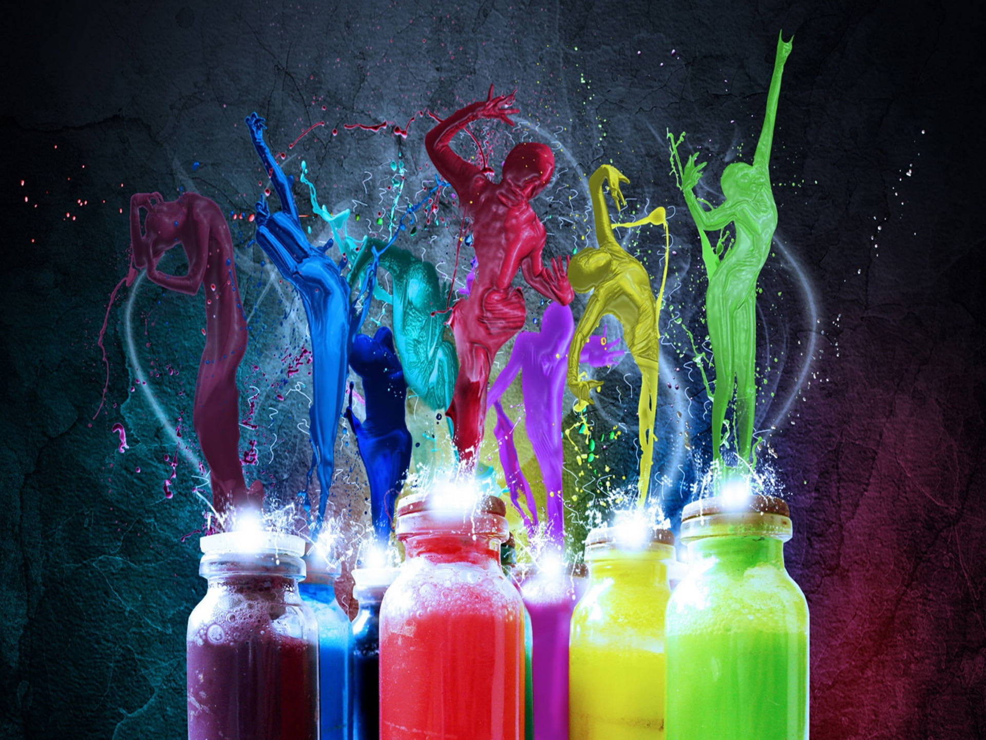 Color Paint Dance Background