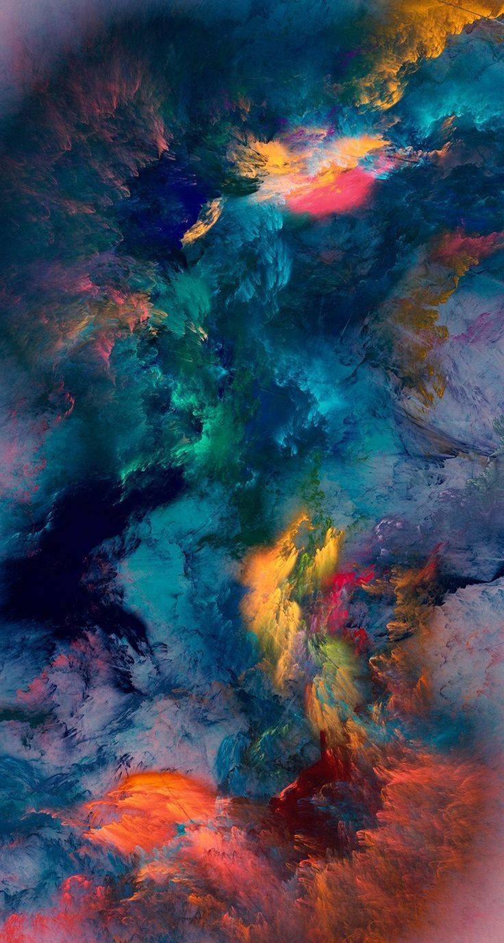 Color Splash Abstract Digital Art Iphone