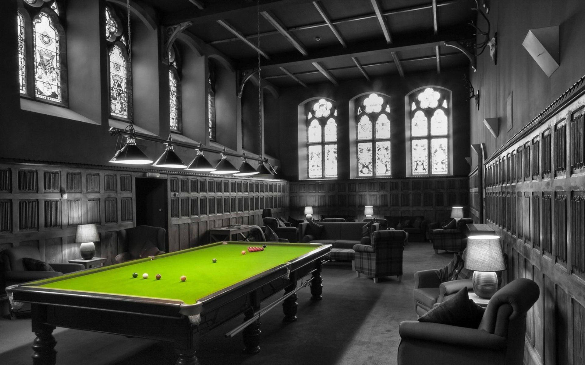 Color-splashed Snooker Table