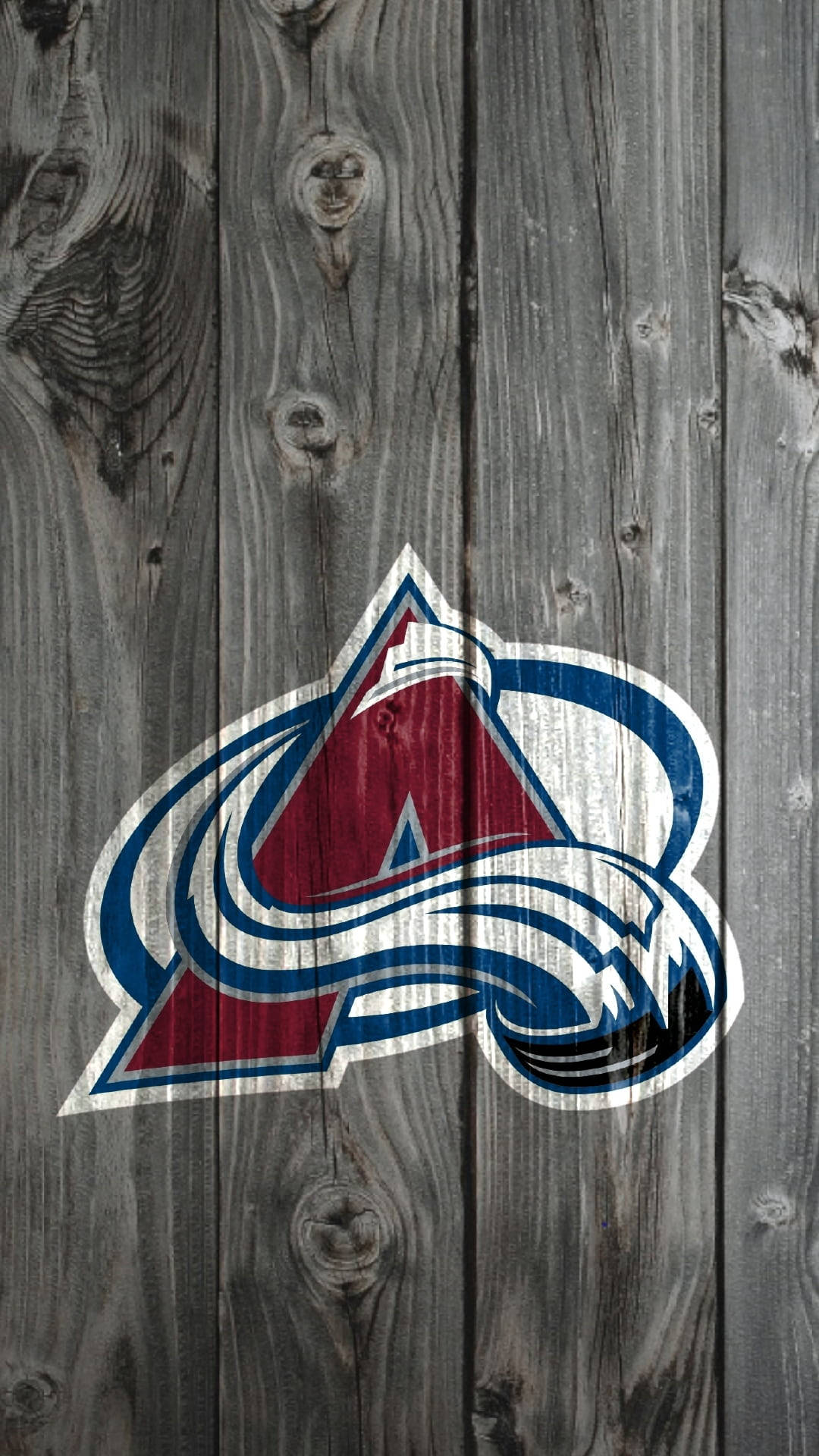 Colorado Avalanche Logo On Wood Background