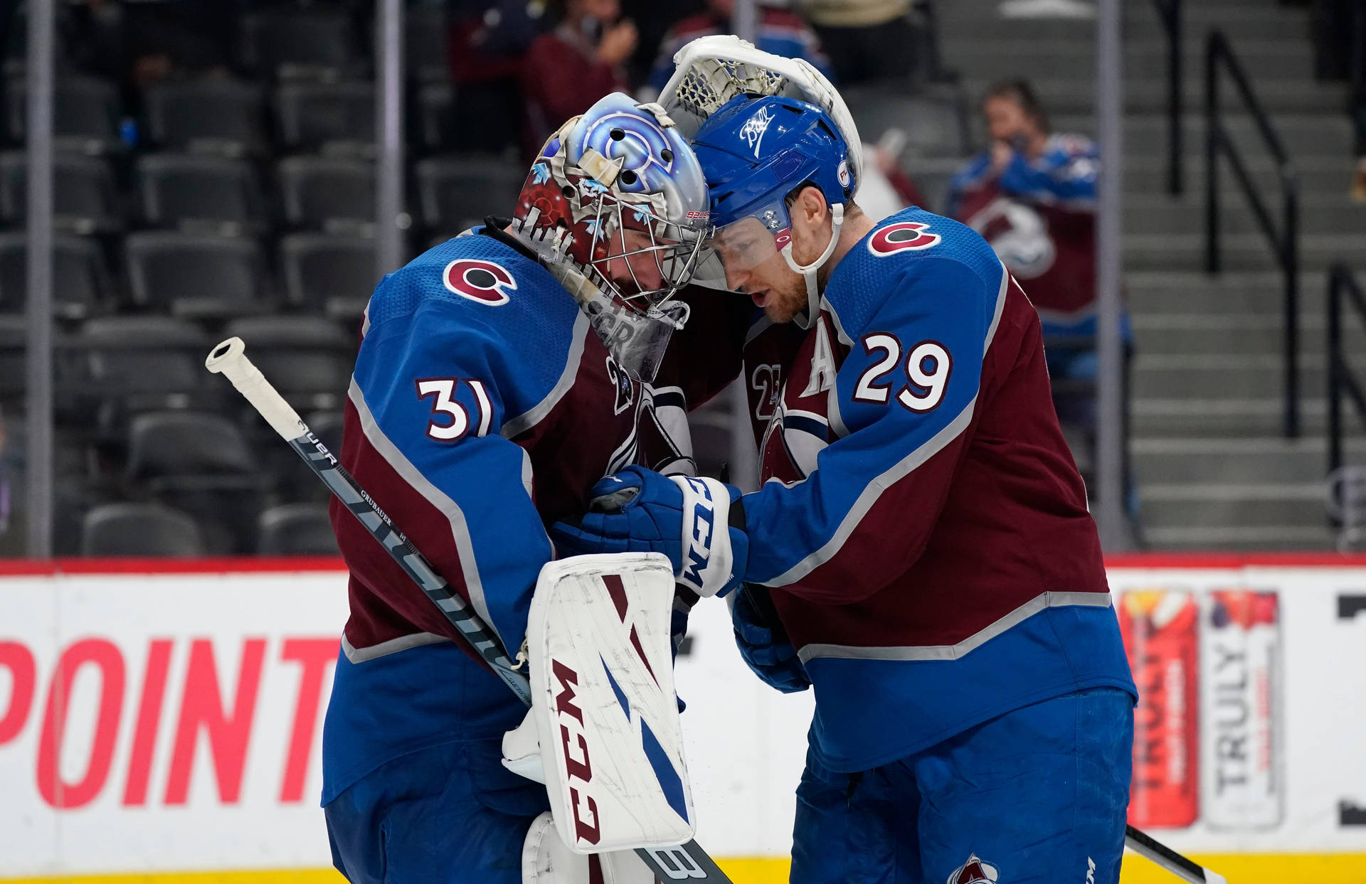 Colorado Avalanche Nathan Mackinnon Philipp Grubauer Background