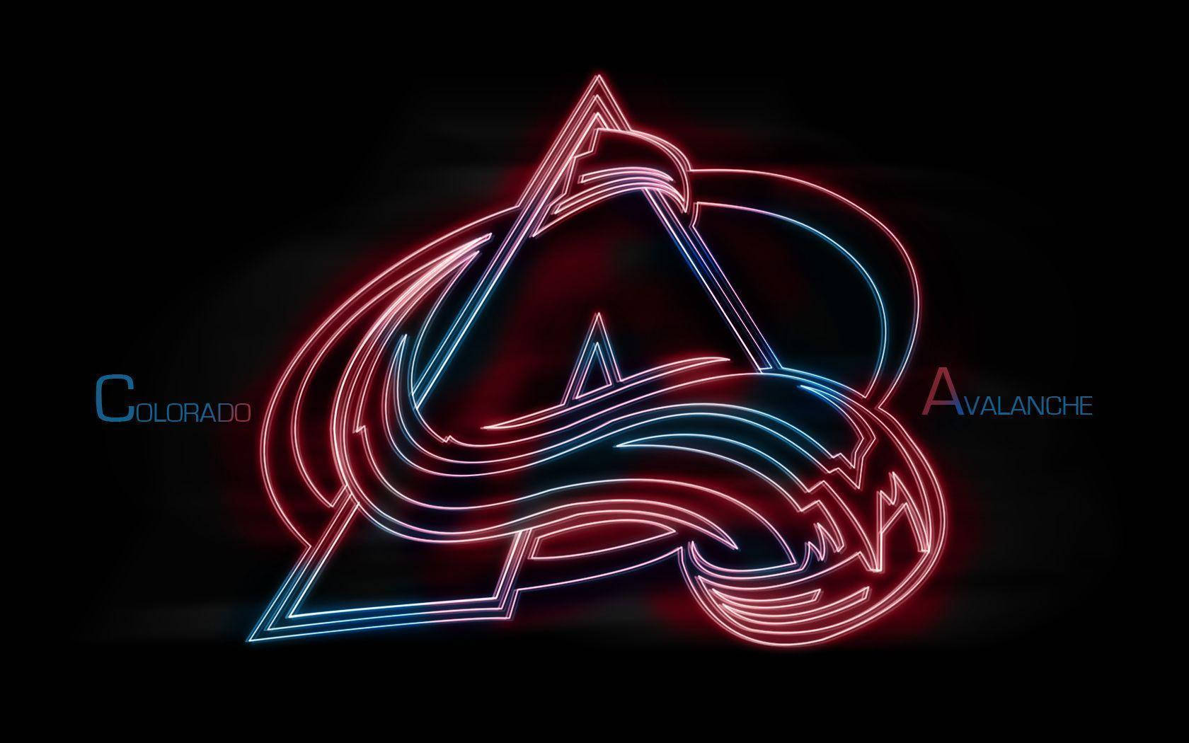 Colorado Avalanche Neon Logo Background