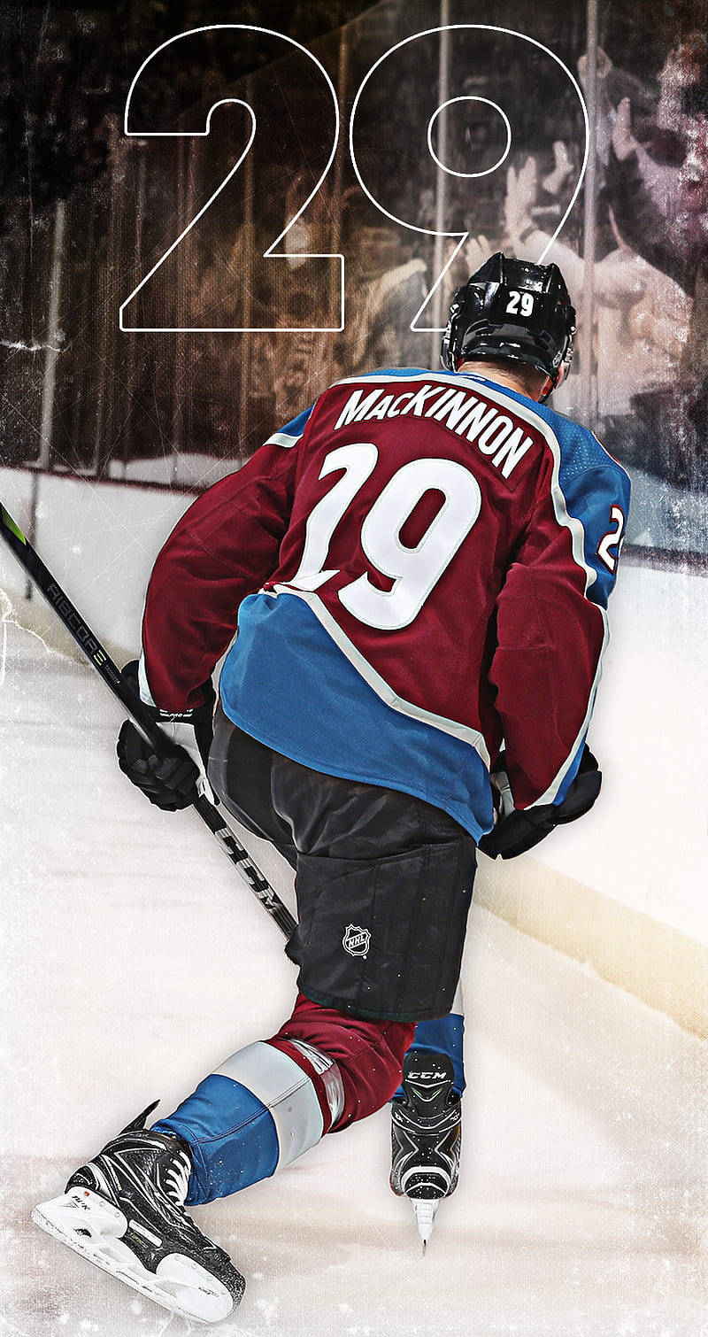 Colorado Avalanche Skating Nathan Mackinnon Background