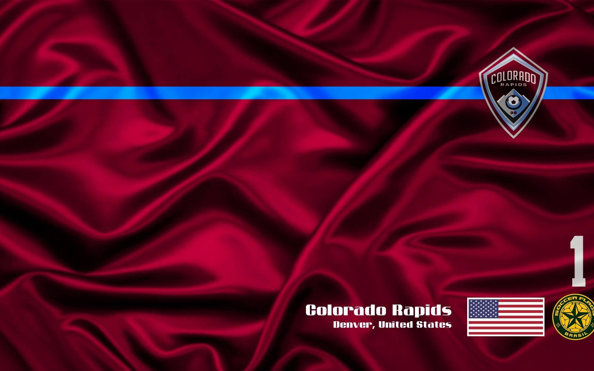 Colorado Rapids Iconic Logo Colors Background