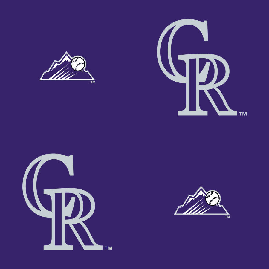 Colorado Rockies Icon Logo Purple Background