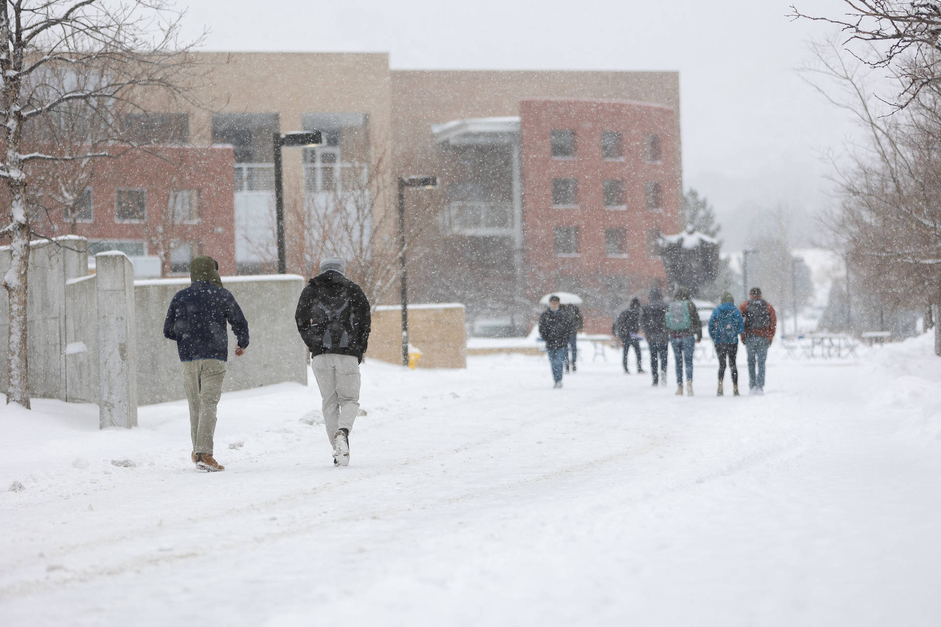 Colorado School Of Mines In Winter Background