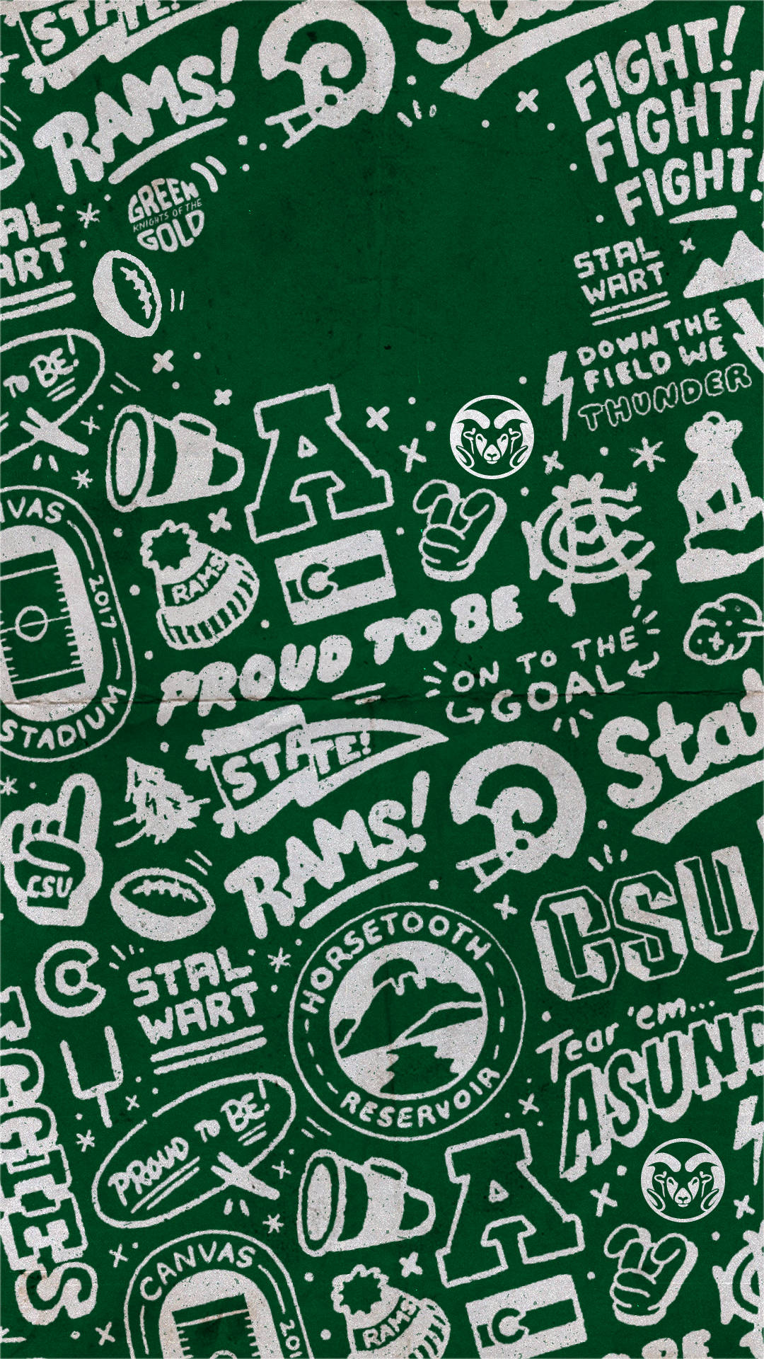 Colorado State University Doodle Poster Background