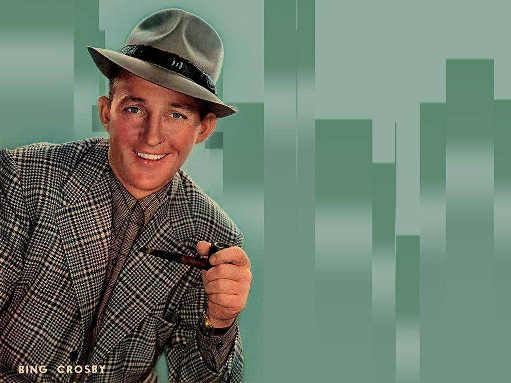 Colored Bing Crosby On Formal Wear Background