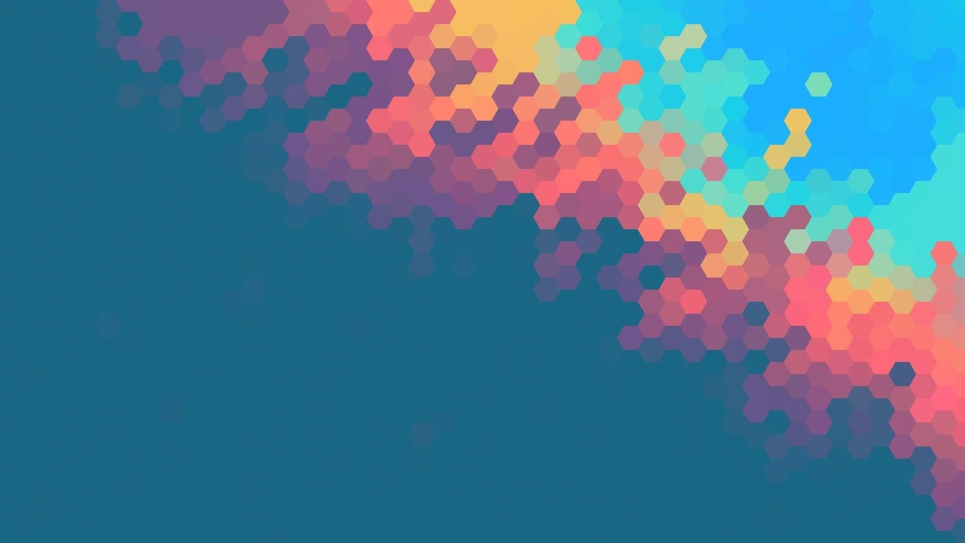 Colored Geometric Shapes Pattern Desktop Wallpaper Background