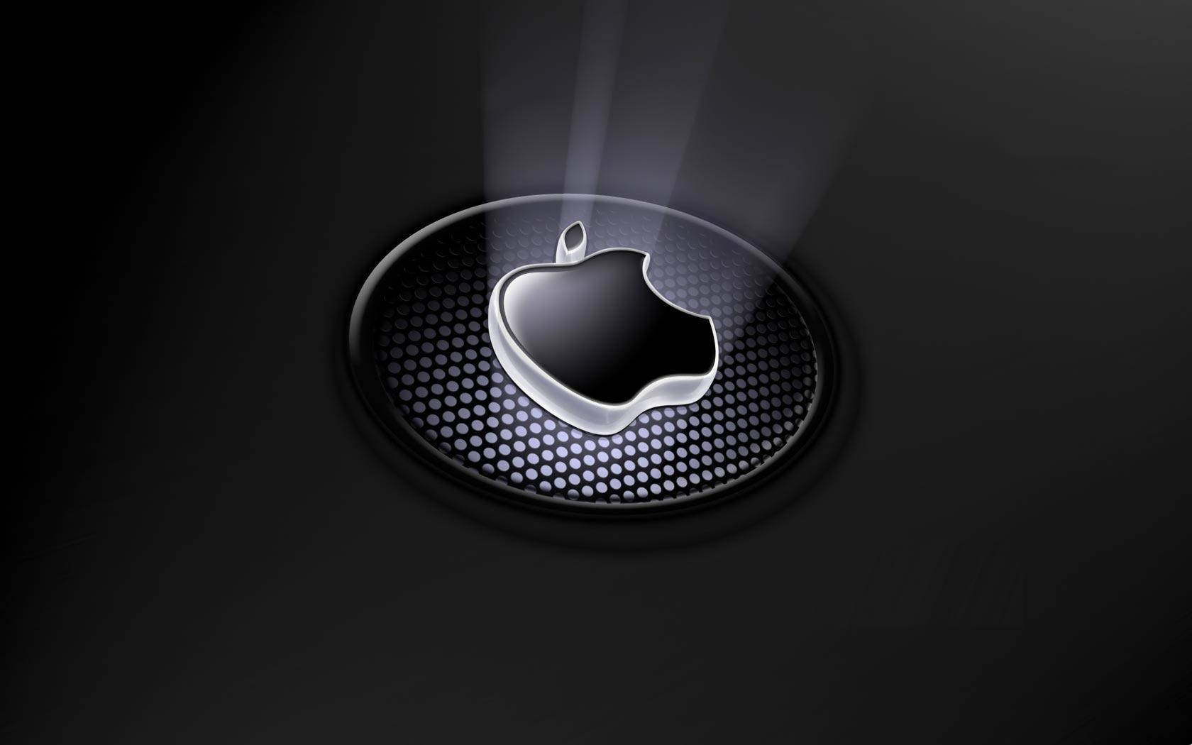 Colored Metal Apple Logo 4k Background