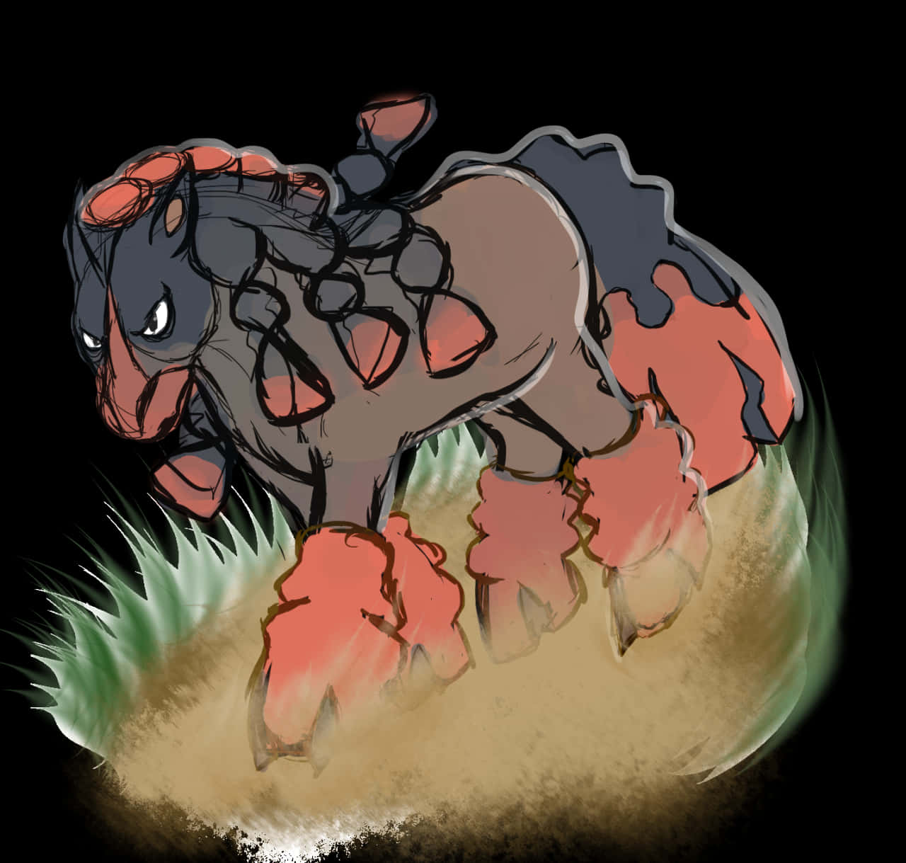 Colored Sketch Of Mudsdale