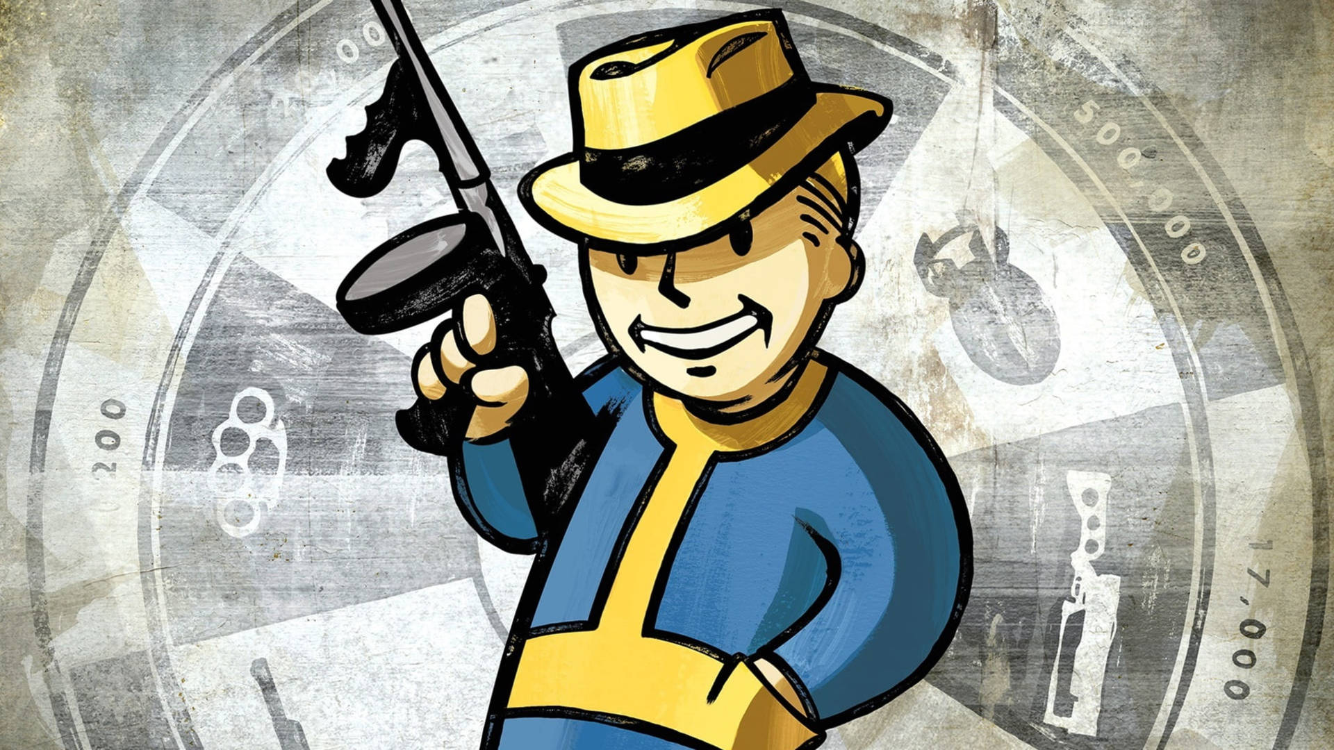 Colored Vault Boy Fallout 4 4k Background