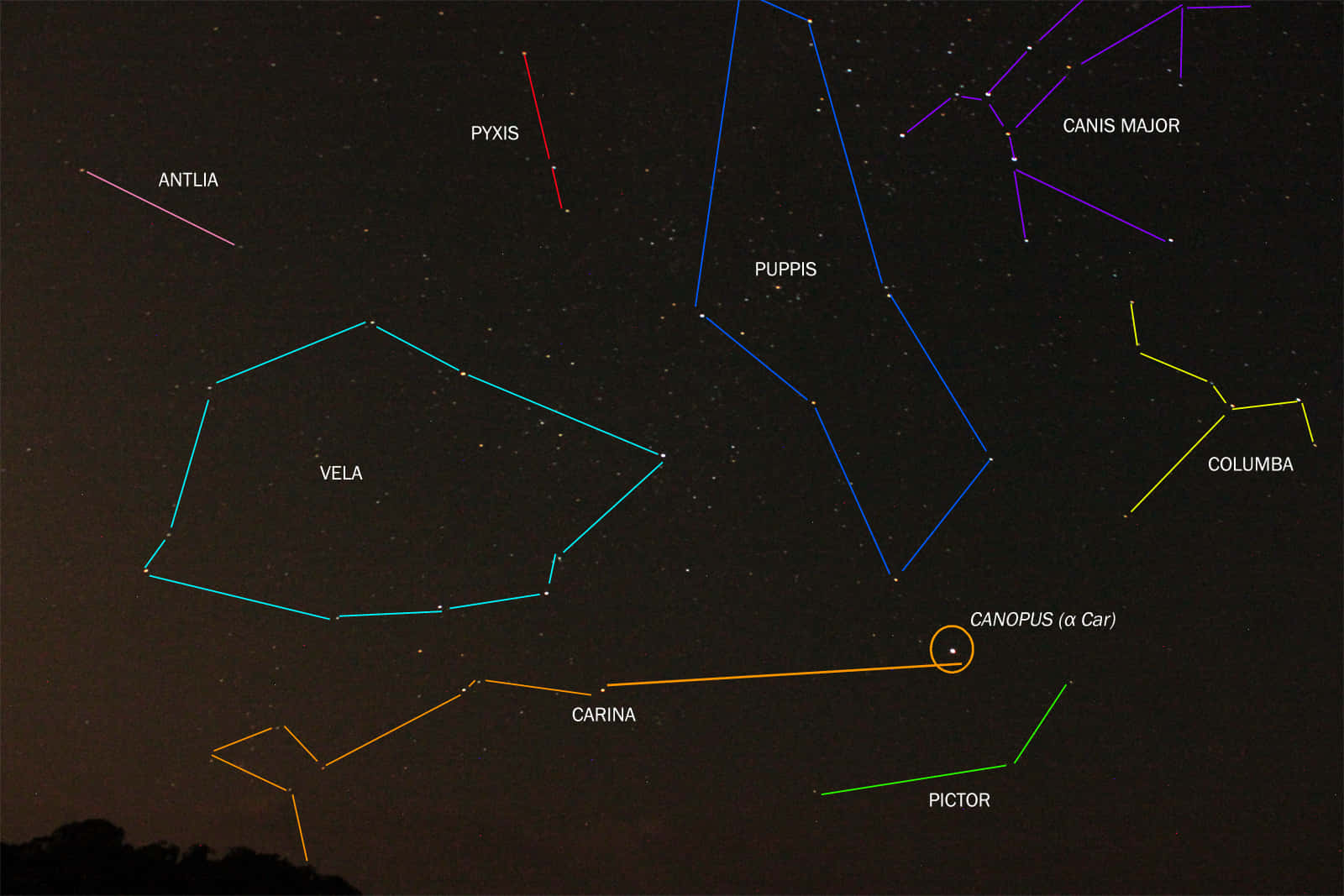 Colored Visible Constellations