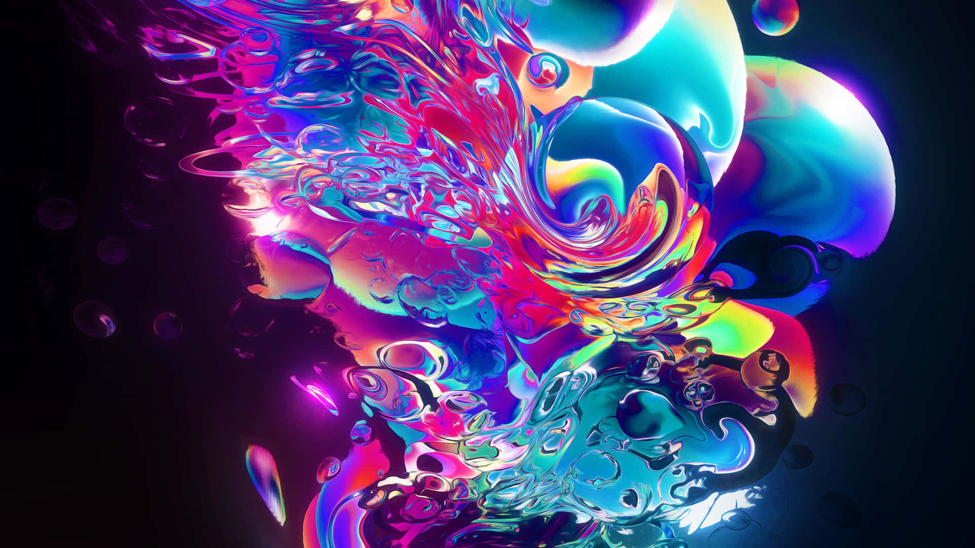 Colorful Abstract Art In The Dark Background