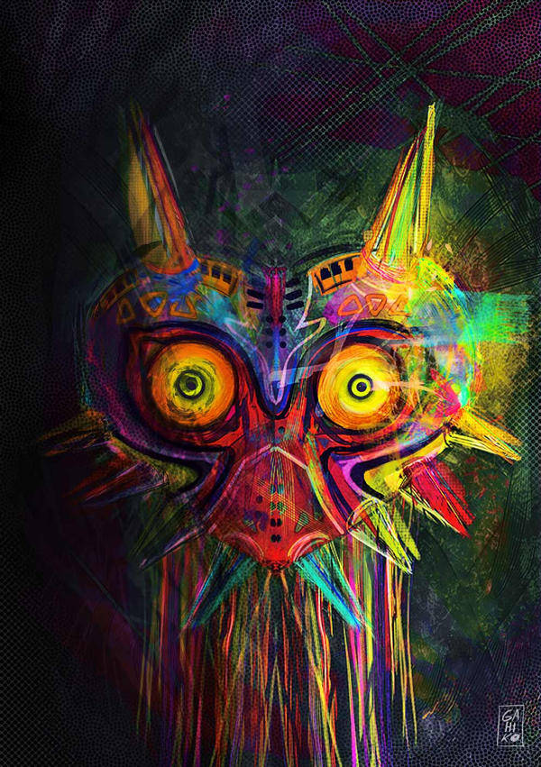Colorful Abstract Art Majora's Mask Background