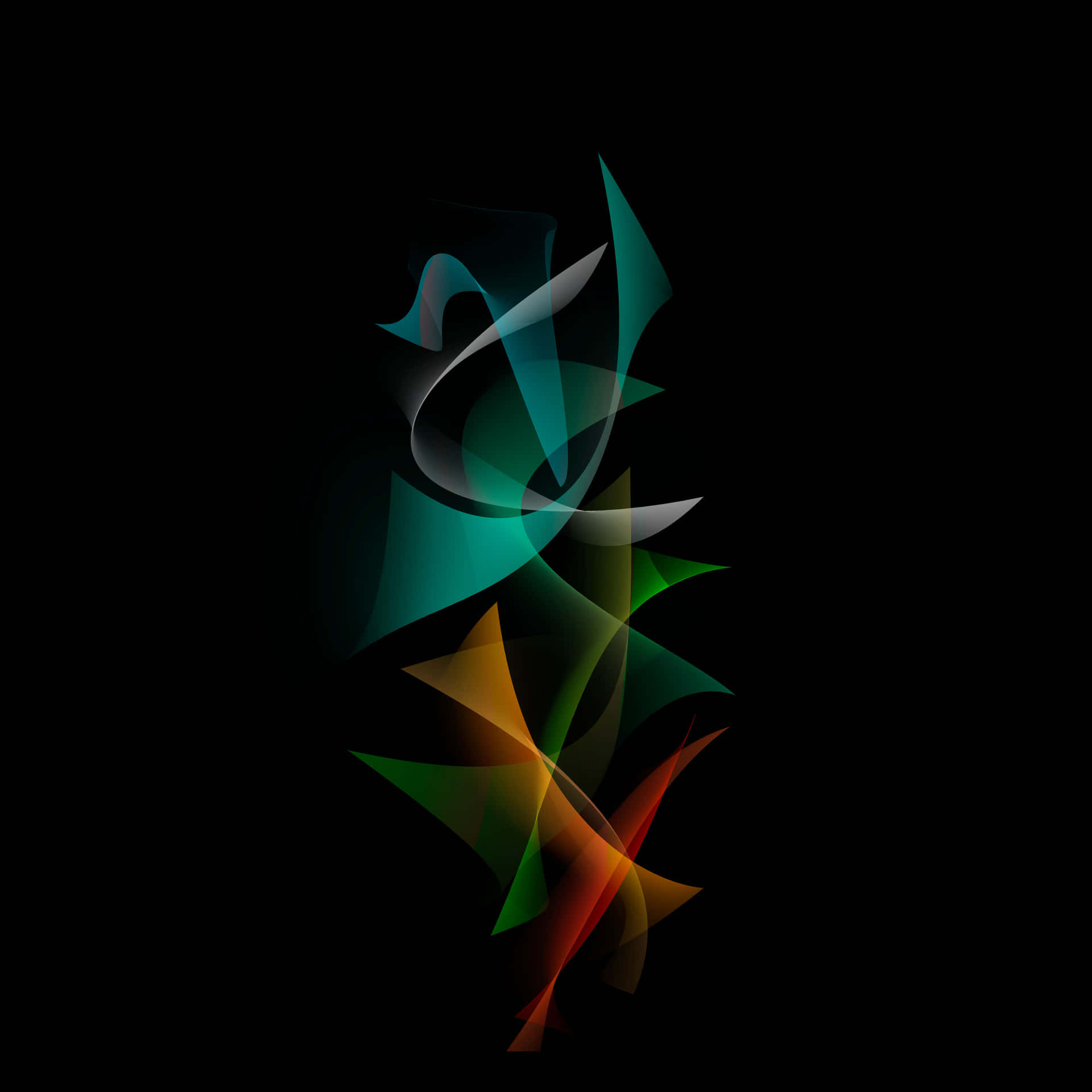 Colorful Abstract Art Pattern On Black Background
