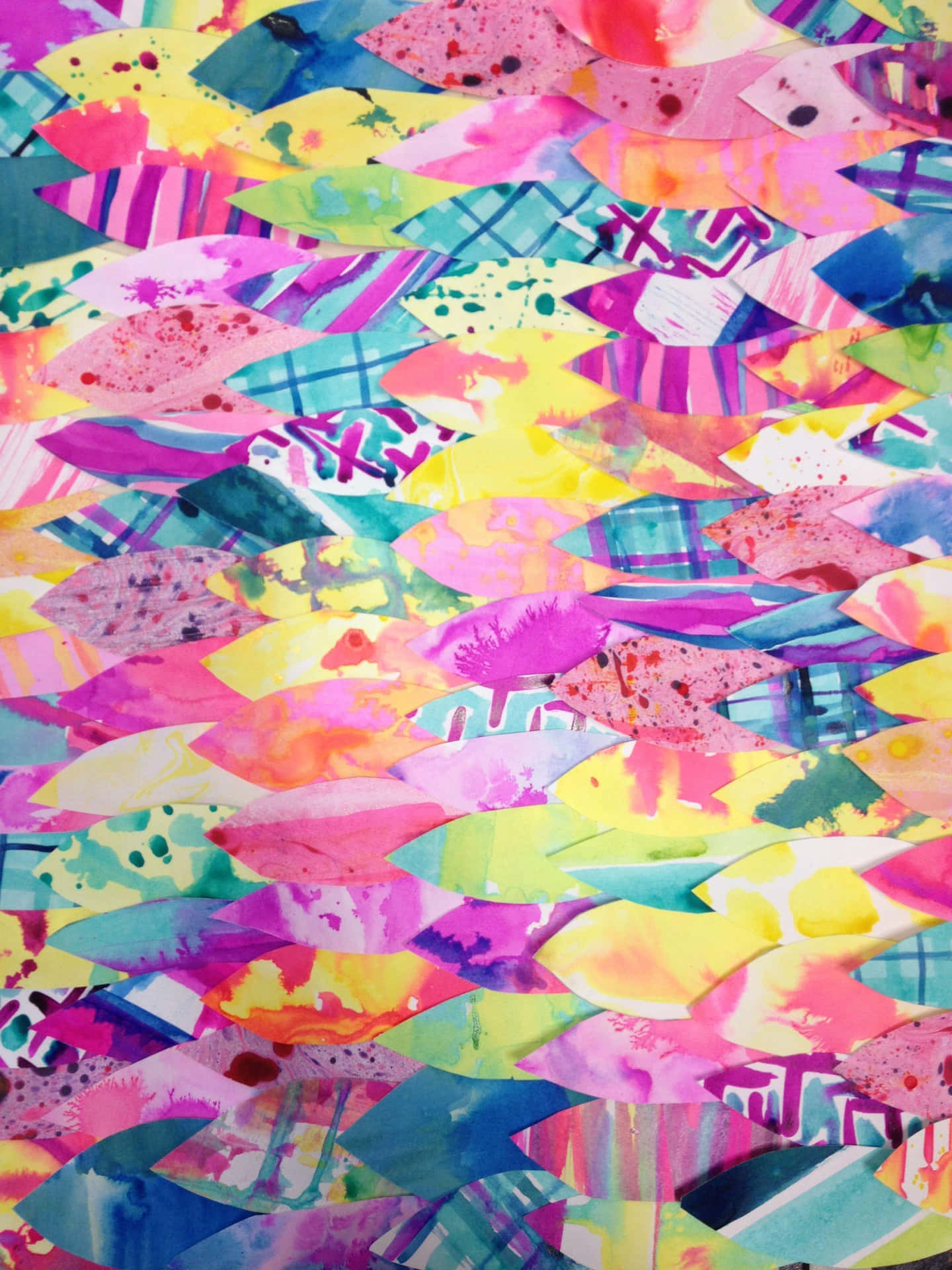 Colorful Abstract Collage Artwork Background