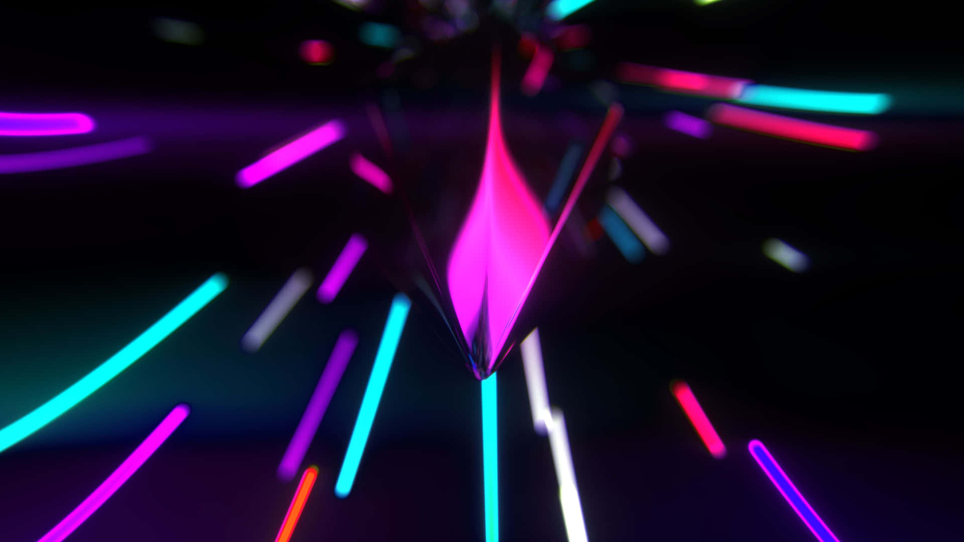 Colorful Abstract Neon Shapes Background