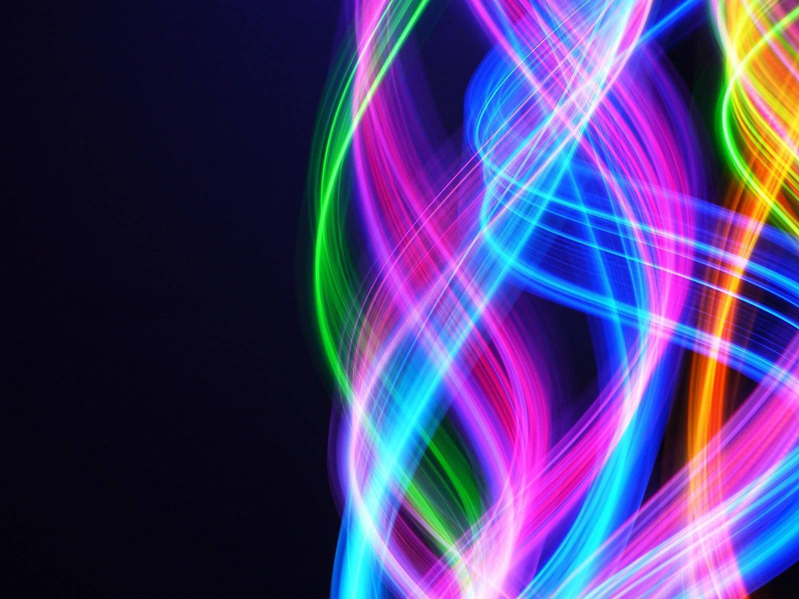 Colorful Abstract Neon Waves Background