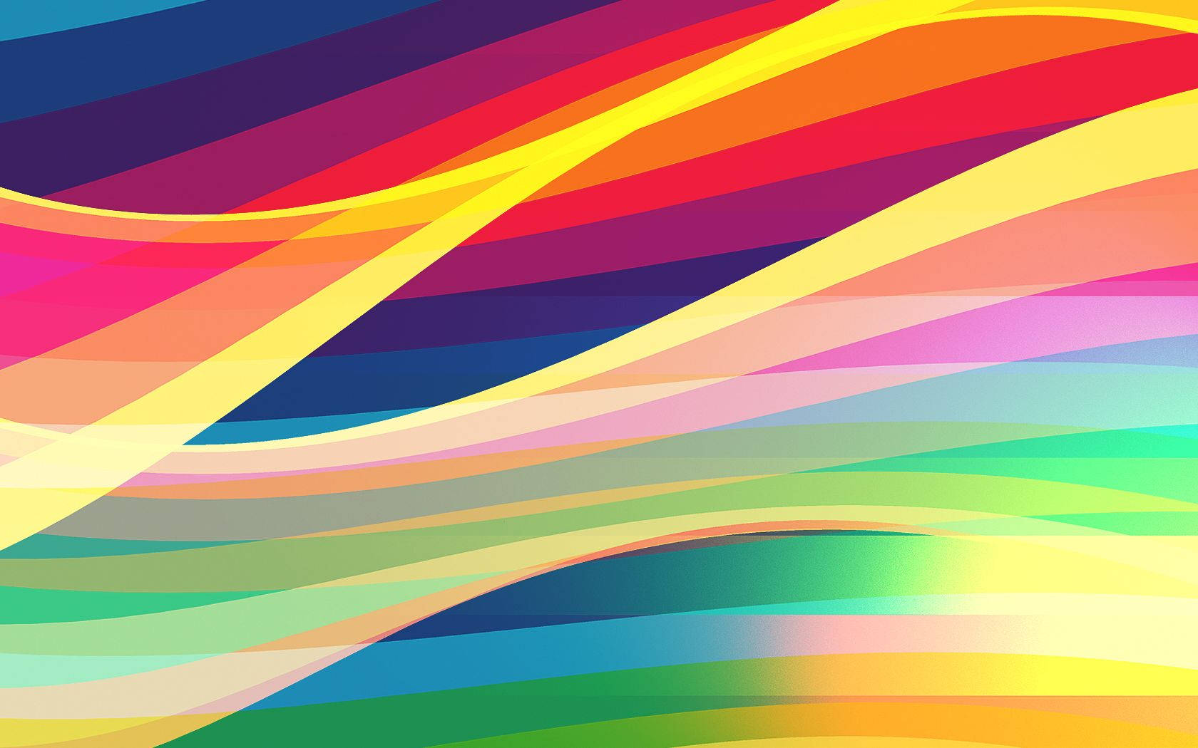 Colorful Abstract Rainbow Curves