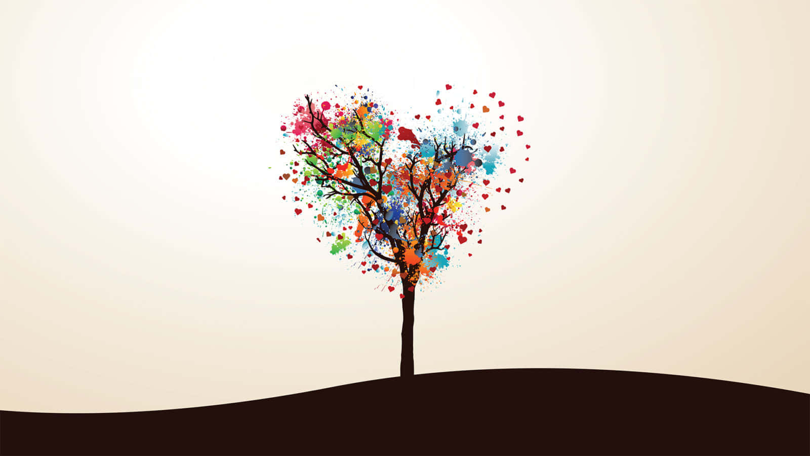 Colorful Abstract Tree Artwork Background